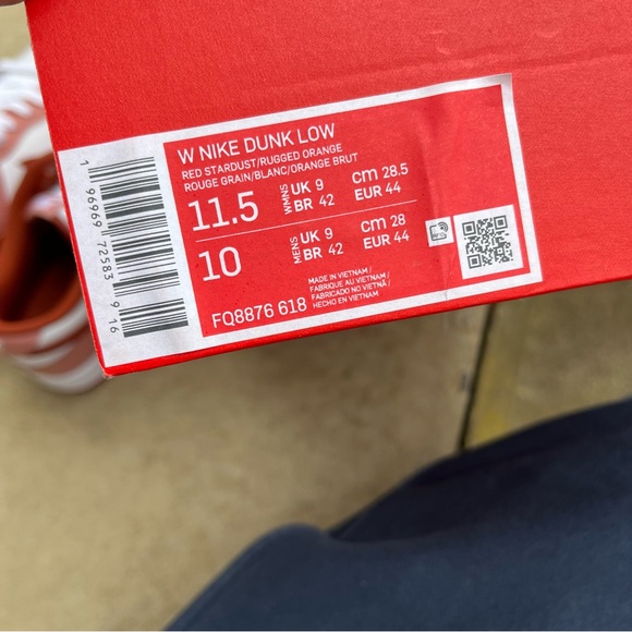 Nike Dunk Low Red Stardust Shoes FQ8876-618 Women's Sz=11.5 / Men’s Sz 10** - Picture 5 of 5